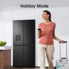 kitchbuy RQ560N4WBF Freestanding Cross Door Fridge Freezer, Black, 454 liters - Image 5