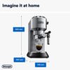kitchbuy Dedica Style, Traditional Pump Espresso Machine, Coffee and Cappuccino Maker - Image 4