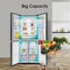 kitchbuy RQ560N4WBF Freestanding Cross Door Fridge Freezer, Black, 454 liters - Image 6