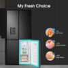 kitchbuy RQ560N4WBF Freestanding Cross Door Fridge Freezer, Black, 454 liters - Image 8