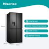 kitchbuy RQ560N4WBF Freestanding Cross Door Fridge Freezer, Black, 454 liters - Image 14
